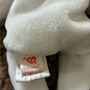 Ty Valentino White Plush Bear